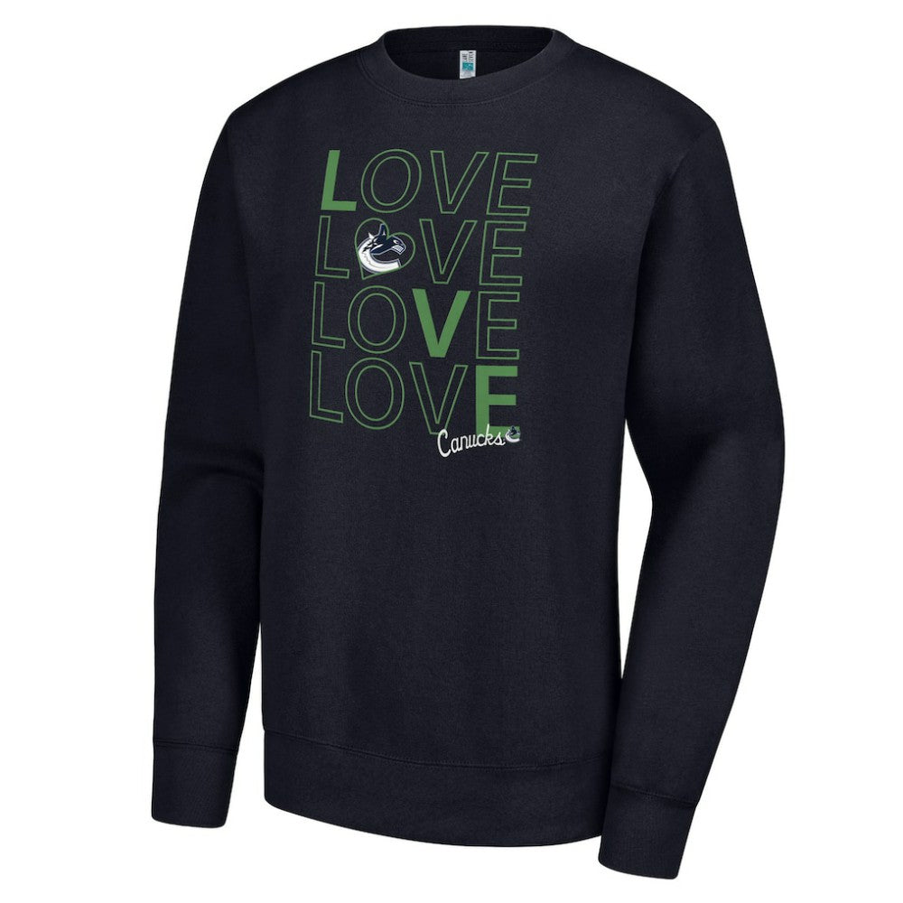 Vancouver Canucks G-III 4Her by Carl Banks Women's Lots Of Love Team Logo Graphic Pullover Sweatshirt Discount