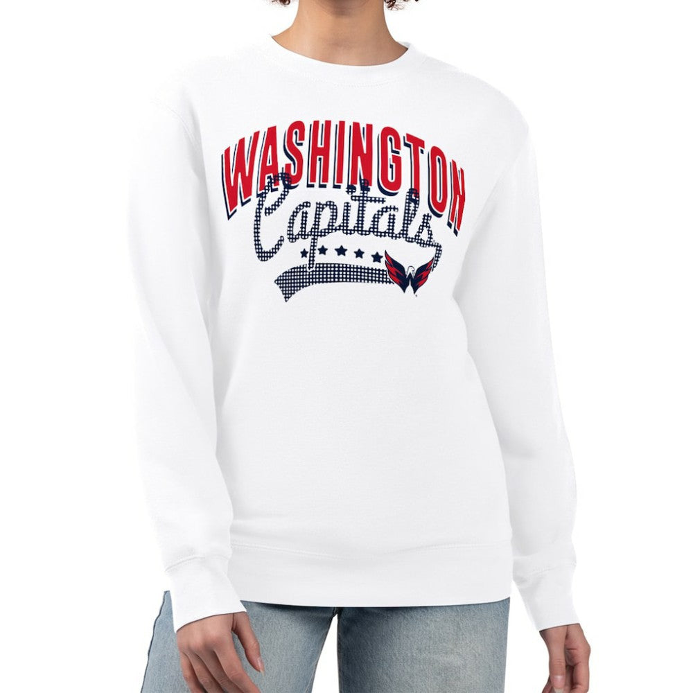 Washington Capitals G-III 4Her by Carl Banks Women's Filigree Team Graphic Fleece Pullover Sweatshirt Outlet