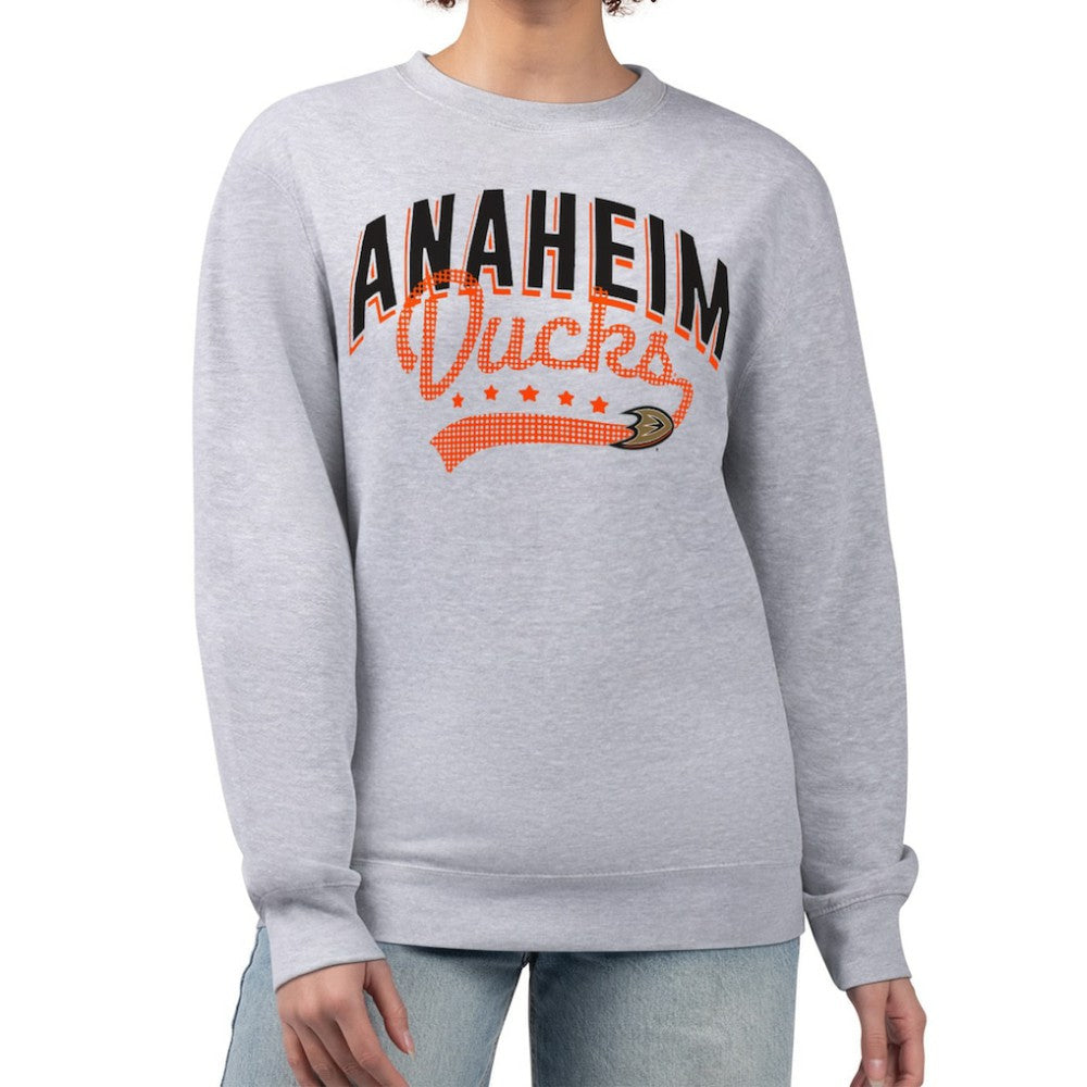 Anaheim Ducks G-III 4Her by Carl Banks Women's Filigree Team Graphic Fleece Pullover Sweatshirt For Sale
