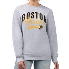 Boston Bruins G-III 4Her by Carl Banks Women's Filigree Team Graphic Fleece Pullover Sweatshirt Sale