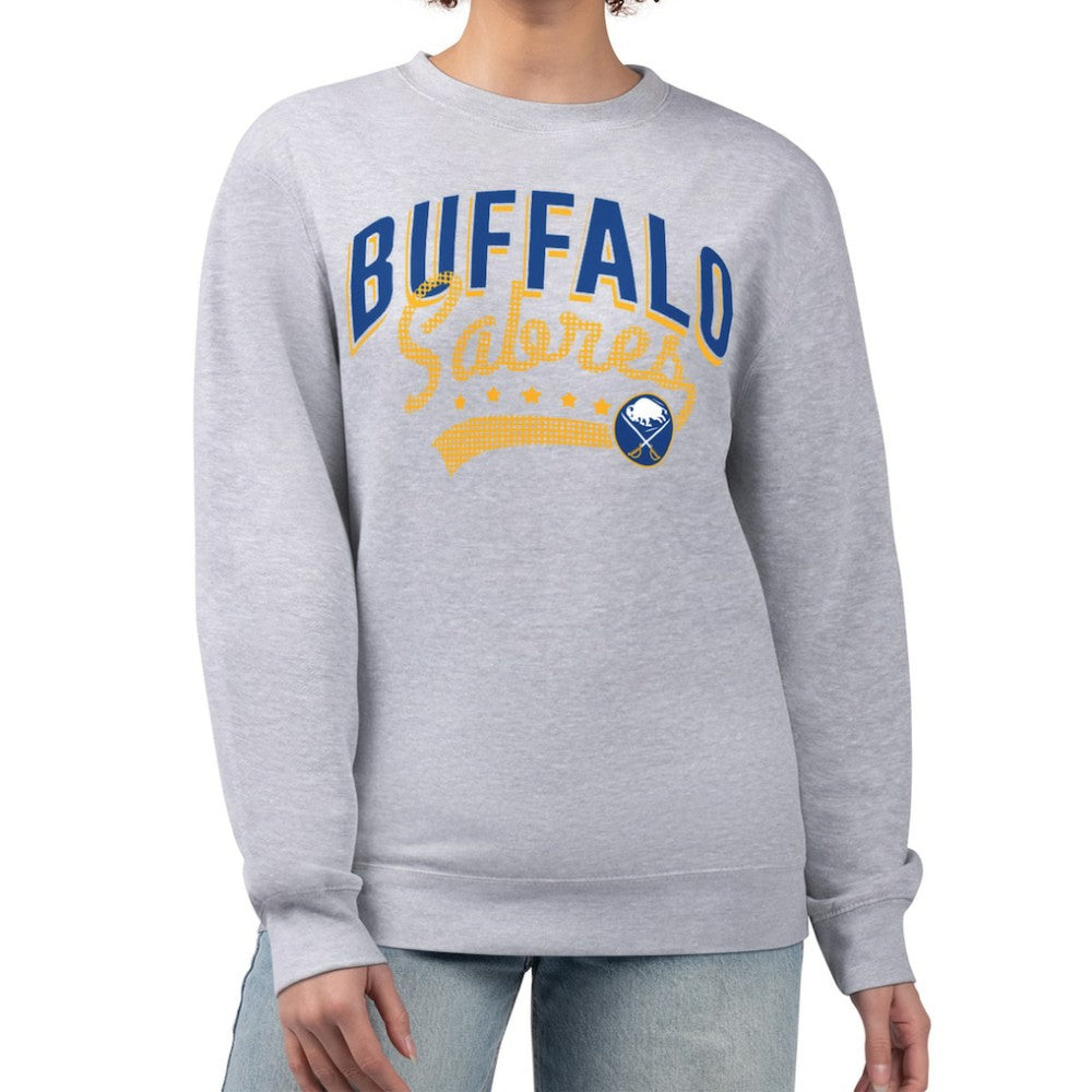 Buffalo Sabres G-III 4Her by Carl Banks Women's Filigree Team Graphic Fleece Pullover Sweatshirt Sale