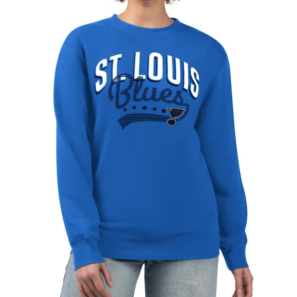 St. Louis Blues G-III 4Her by Carl Banks Women's Filigree Team Graphic Fleece Pullover Sweatshirt Online