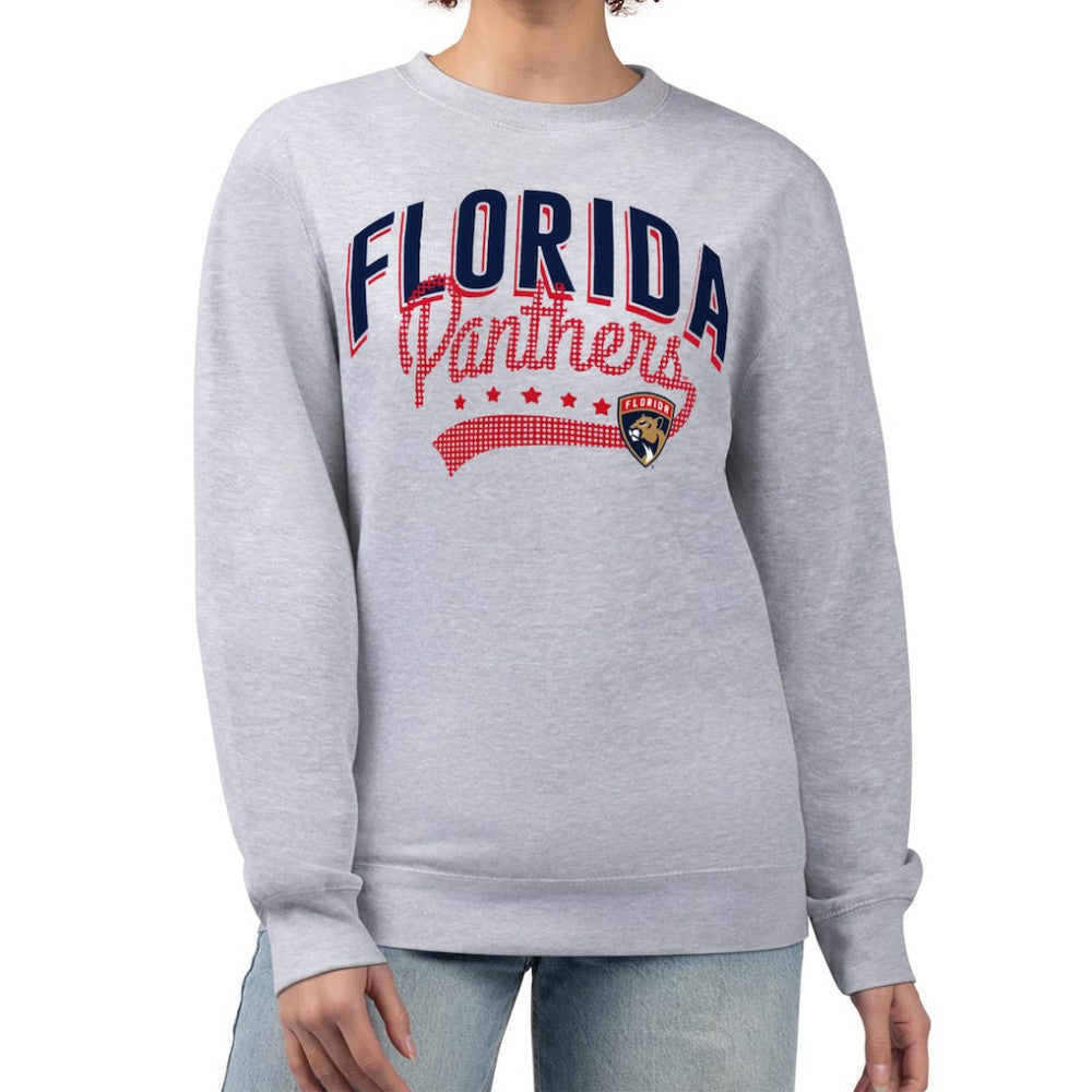 Florida Panthers G-III 4Her by Carl Banks Women's Filigree Team Graphic Fleece Pullover Sweatshirt Discount