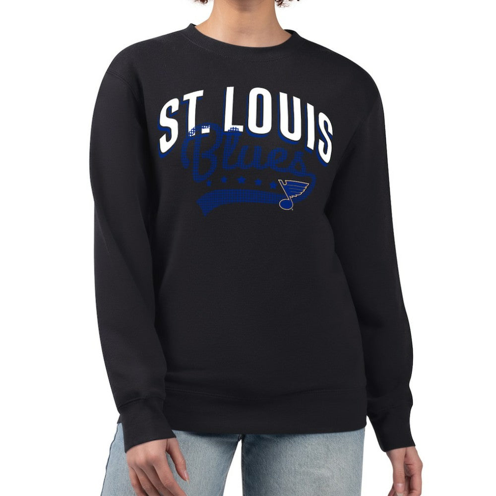 St. Louis Blues G-III 4Her by Carl Banks Women's Filigree Team Graphic Fleece Pullover Sweatshirt Outlet