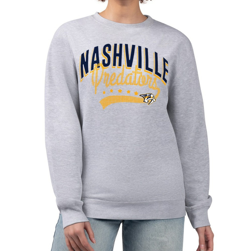 Nashville Predators G-III 4Her by Carl Banks Women's Filigree Team Graphic Fleece Pullover Sweatshirt Online