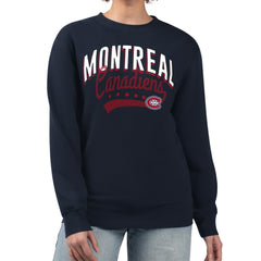 Montreal Canadiens G-III 4Her by Carl Banks Women's Filigree Team Graphic Fleece Pullover Sweatshirt Discount