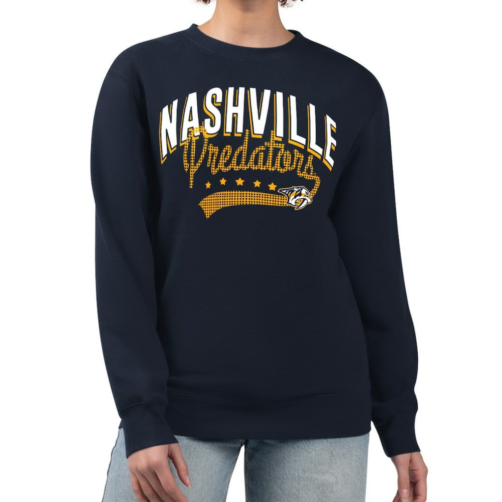 Nashville Predators G-III 4Her by Carl Banks Women's Filigree Team Graphic Fleece Pullover Sweatshirt Online
