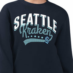 Seattle Kraken G-III 4Her by Carl Banks Women's Filigree Team Graphic Fleece Pullover Sweatshirt For Sale