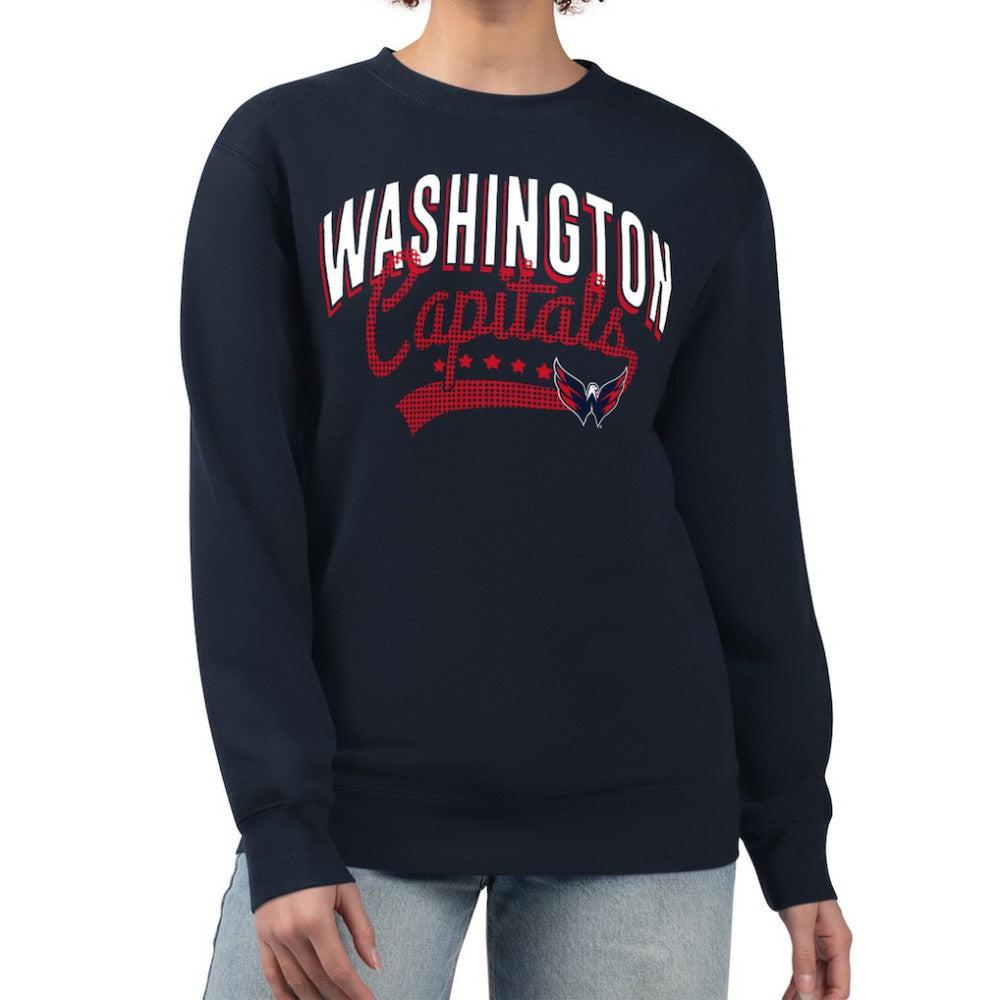 Washington Capitals G-III 4Her by Carl Banks Women's Filigree Team Graphic Fleece Pullover Sweatshirt Online