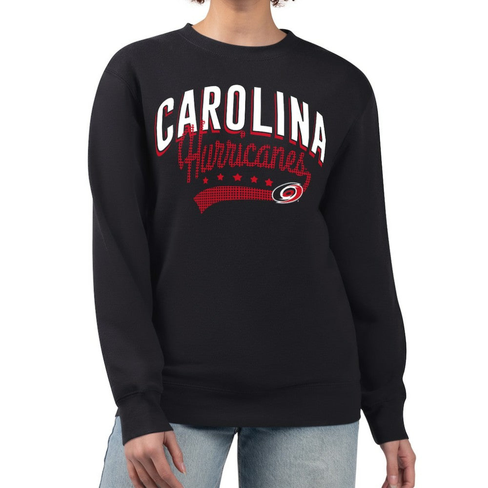 Carolina Hurricanes G-III 4Her by Carl Banks Women's Filigree Team Graphic Fleece Pullover Sweatshirt Outlet