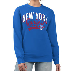 New York Rangers G-III 4Her by Carl Banks Women's Filigree Team Graphic Fleece Pullover Sweatshirt On Sale