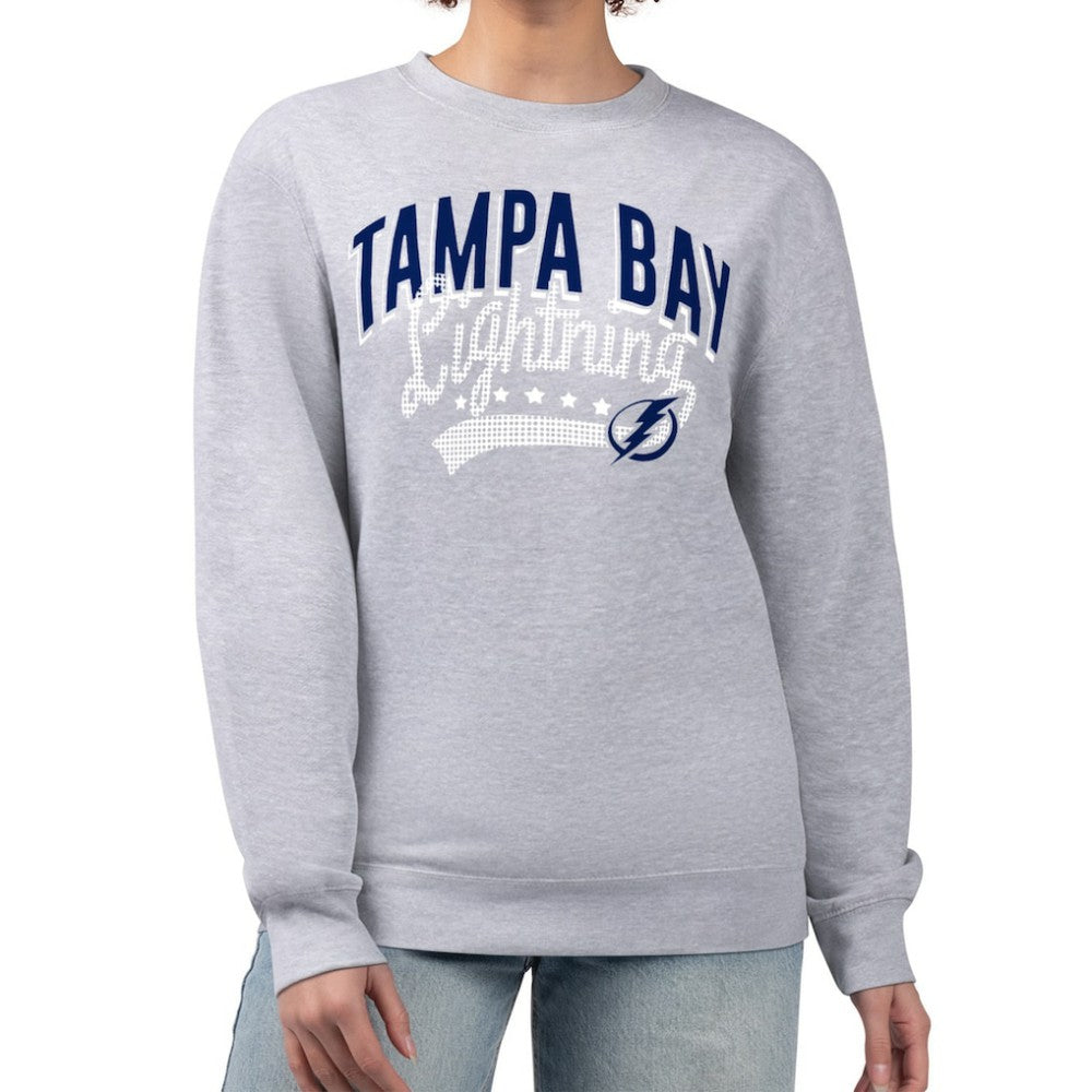 Tampa Bay Lightning G-III 4Her by Carl Banks Women's Filigree Team Graphic Fleece Pullover Sweatshirt Online