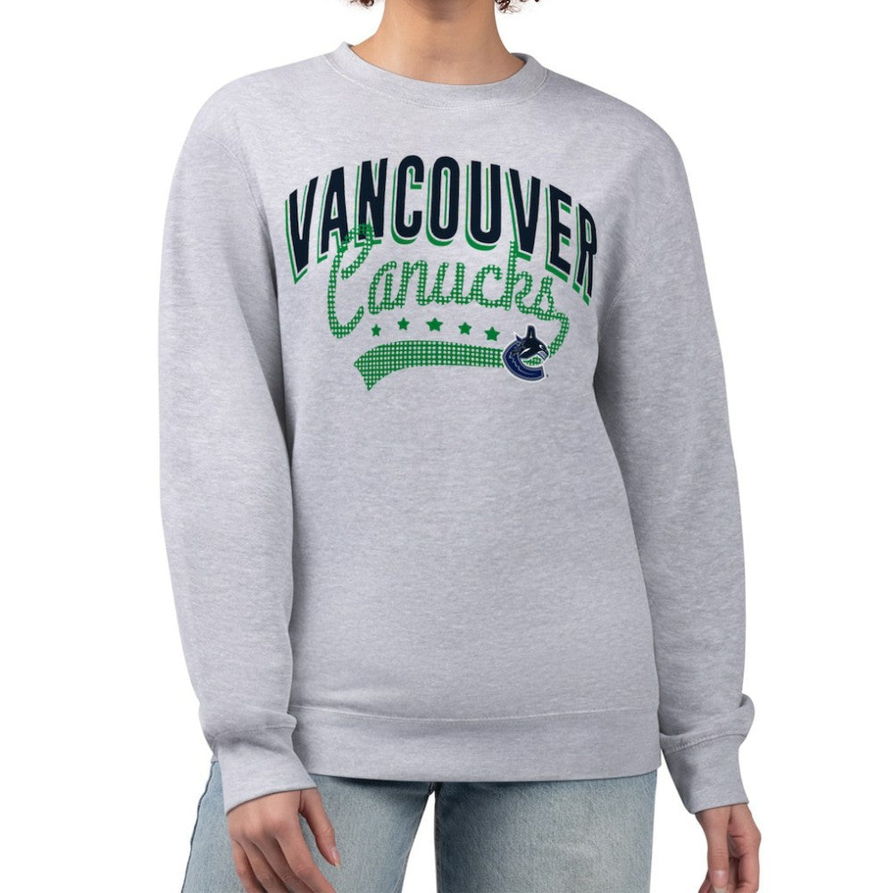 Vancouver Canucks G-III 4Her by Carl Banks Women's Filigree Team Graphic Fleece Pullover Sweatshirt Outlet