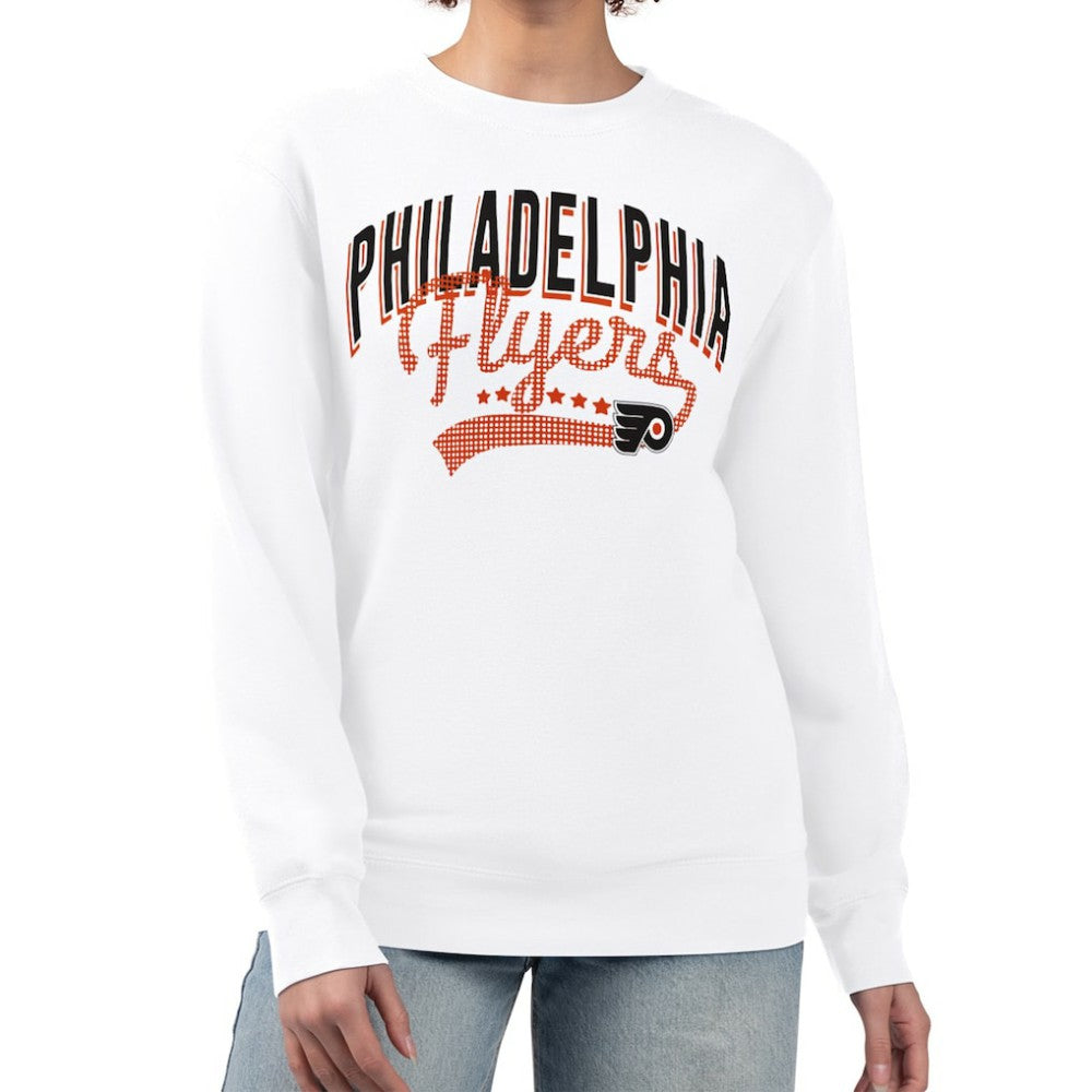 Philadelphia Flyers G-III 4Her by Carl Banks Women's Filigree Team Graphic Fleece Pullover Sweatshirt Sale