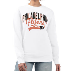 Philadelphia Flyers G-III 4Her by Carl Banks Women's Filigree Team Graphic Fleece Pullover Sweatshirt Sale