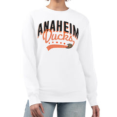 Anaheim Ducks G-III 4Her by Carl Banks Women's Filigree Team Graphic Fleece Pullover Sweatshirt Sale