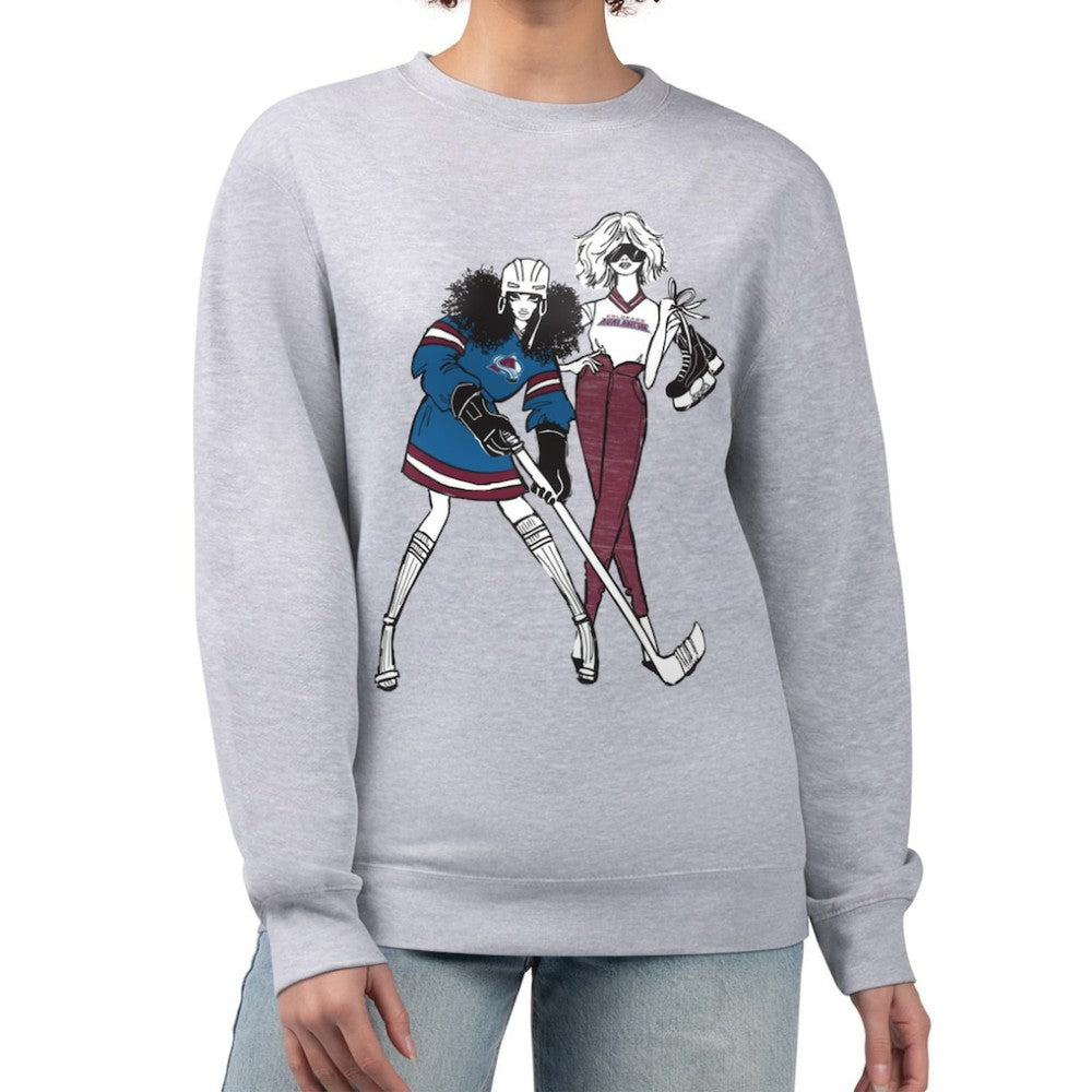 Colorado Avalanche G-III 4Her by Carl Banks Women's Hockey Girls Team Graphic Fleece Pullover Sweatshirt Online