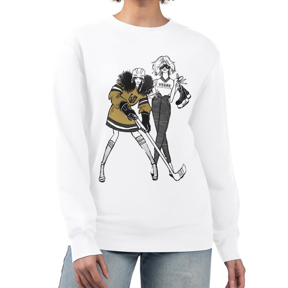 Vegas Golden Knights G-III 4Her by Carl Banks Women's Hockey Girls Team Graphic Fleece Pullover Sweatshirt For Sale
