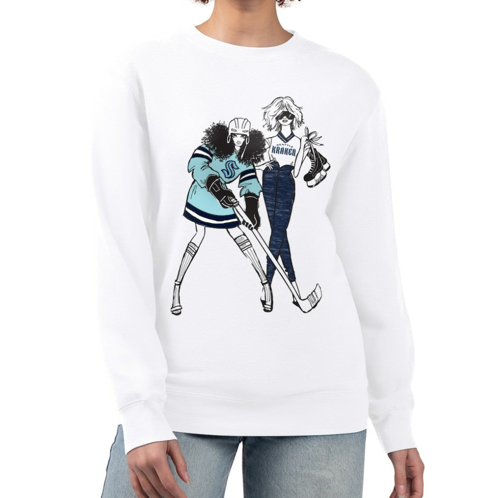 Seattle Kraken G-III 4Her by Carl Banks Women's Hockey Girls Team Graphic Fleece Pullover Sweatshirt Discount