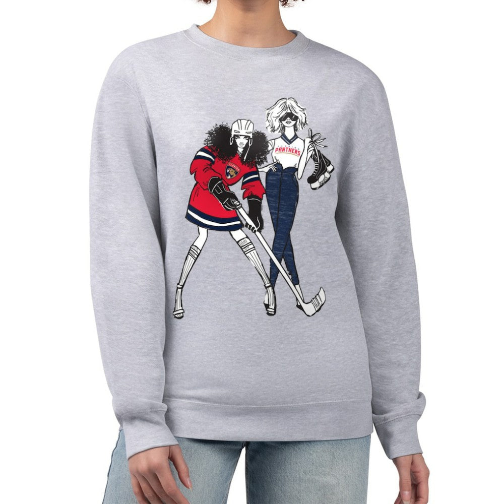 Florida Panthers G-III 4Her by Carl Banks Women's Hockey Girls Team Graphic Fleece Pullover Sweatshirt On Sale