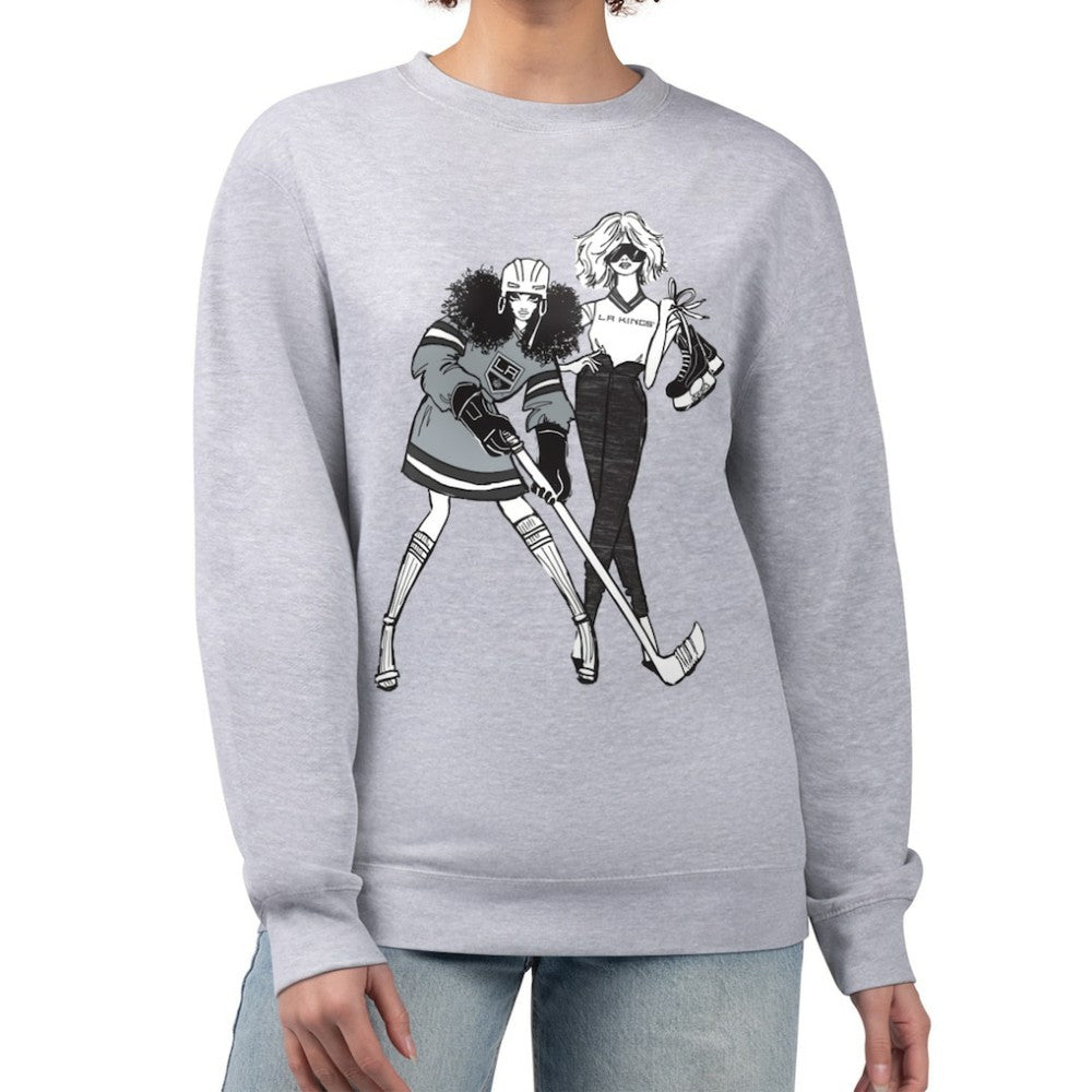Los Angeles Kings G-III 4Her by Carl Banks Women's Hockey Girls Team Graphic Fleece Pullover Sweatshirt Online
