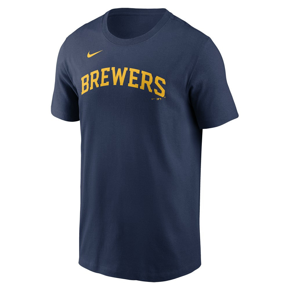 Jackson Chourio Milwaukee Brewers Nike Fuse Name & Number T-Shirt | MLB New