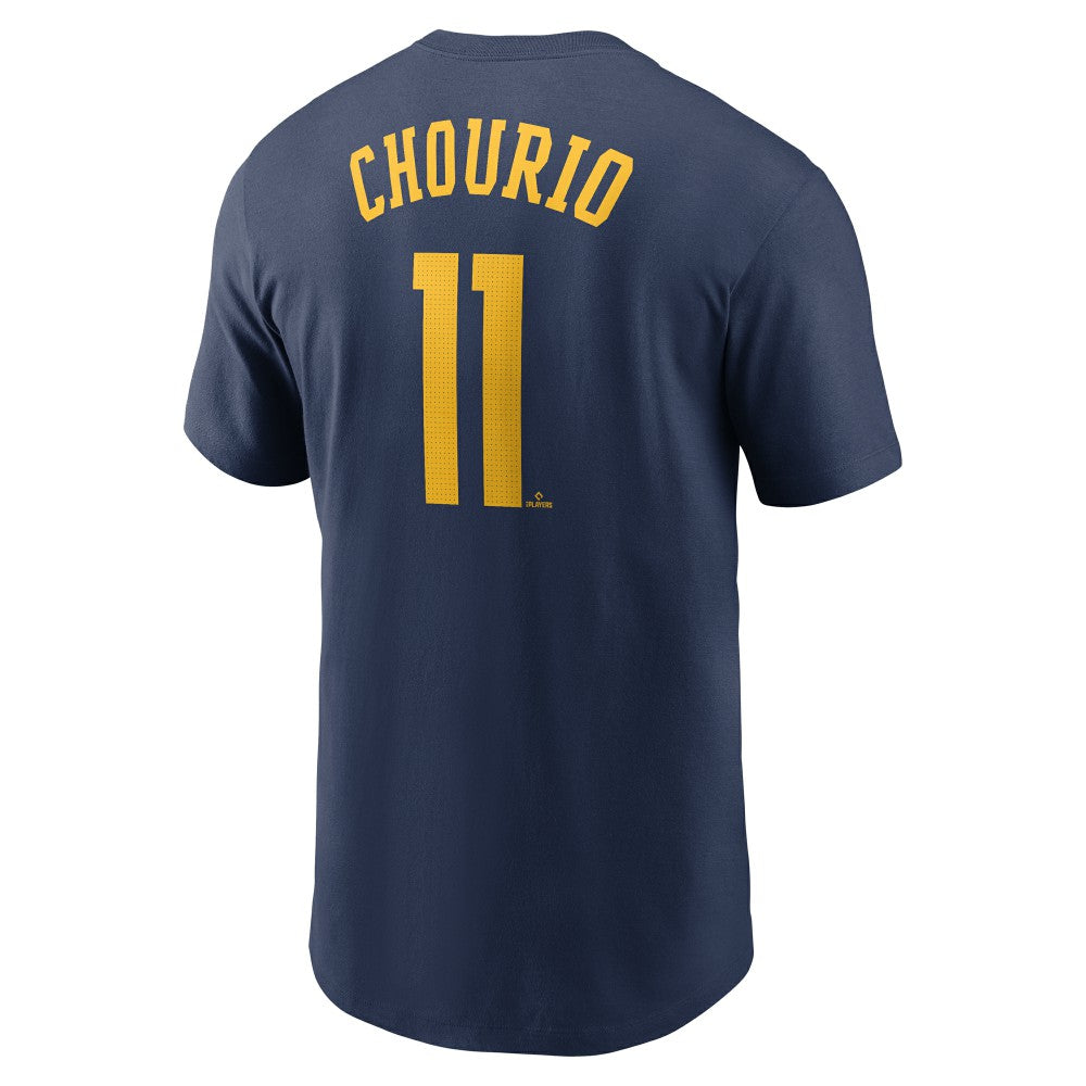 Jackson Chourio Milwaukee Brewers Nike Fuse Name & Number T-Shirt | MLB New