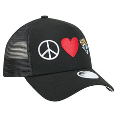 Jacksonville Jaguars New Era Women's Peace & Love Trucker 9FORTY Adjustable Hat