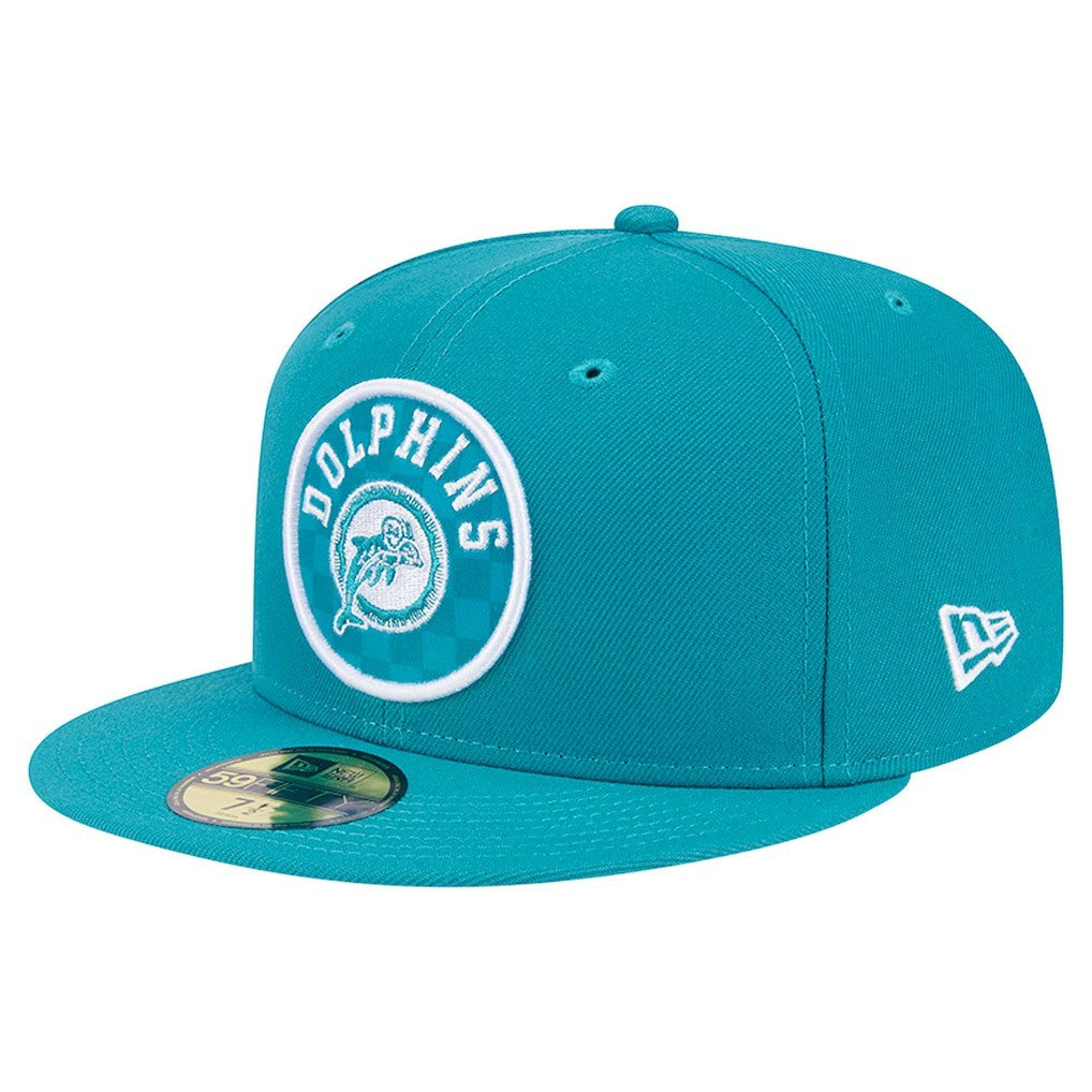 Miami Dolphins New Era Checkered 59FIFTY Fitted Hat