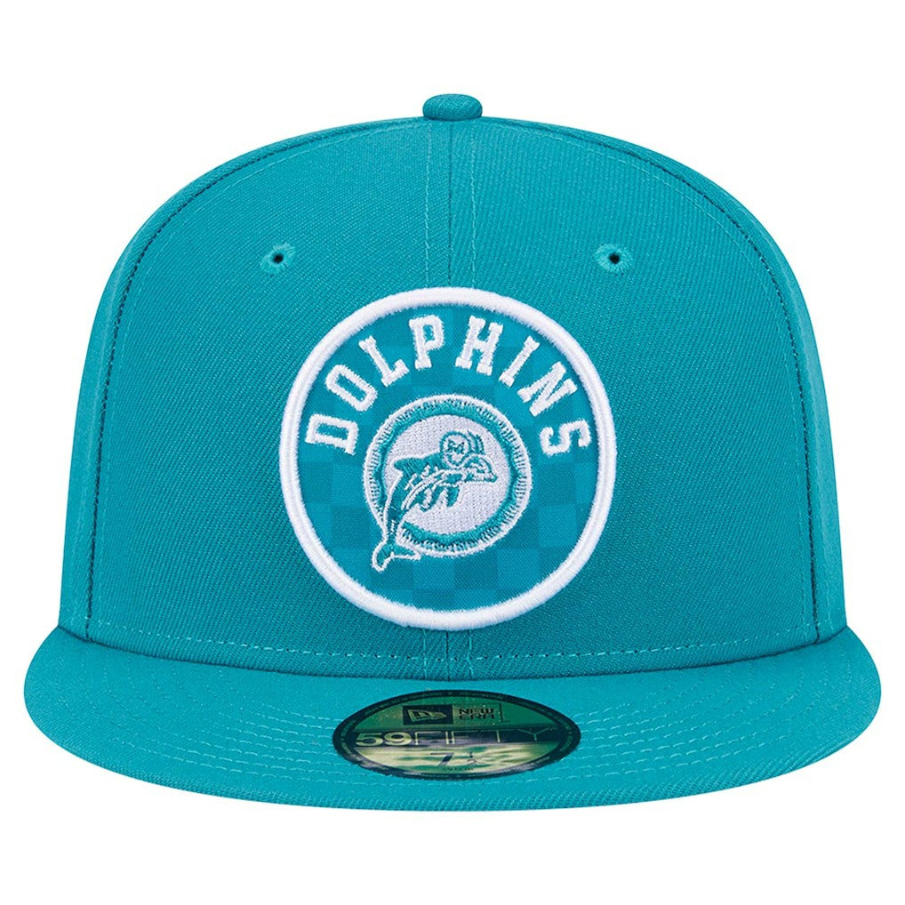 Miami Dolphins New Era Checkered 59FIFTY Fitted Hat