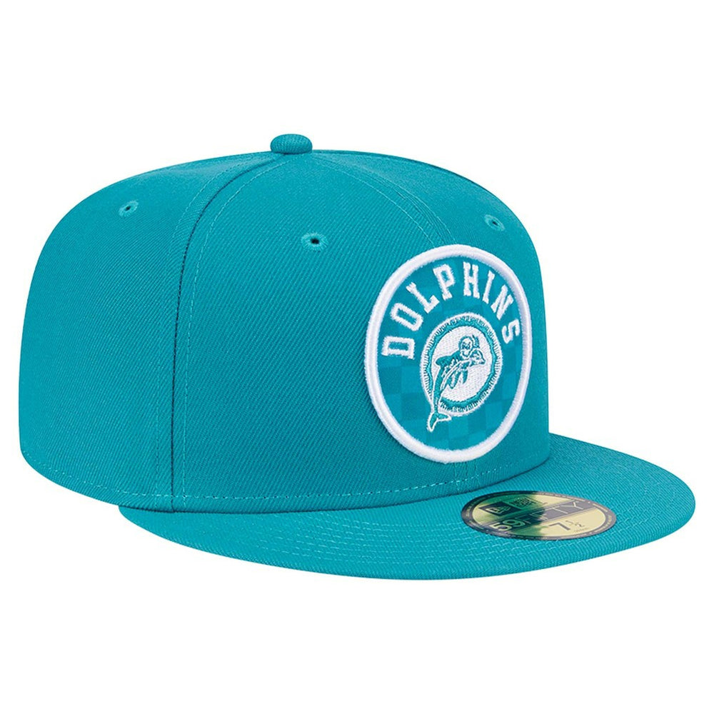 Miami Dolphins New Era Checkered 59FIFTY Fitted Hat