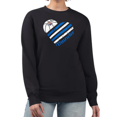 Oklahoma City Thunder G-III 4Her by Carl Banks Women's Heart Graphic Fleece Pullover Sweatshirt New