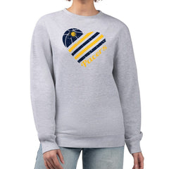 Indiana Pacers G-III 4Her by Carl Banks Women's Heart Graphic Fleece Pullover Sweatshirt Outlet