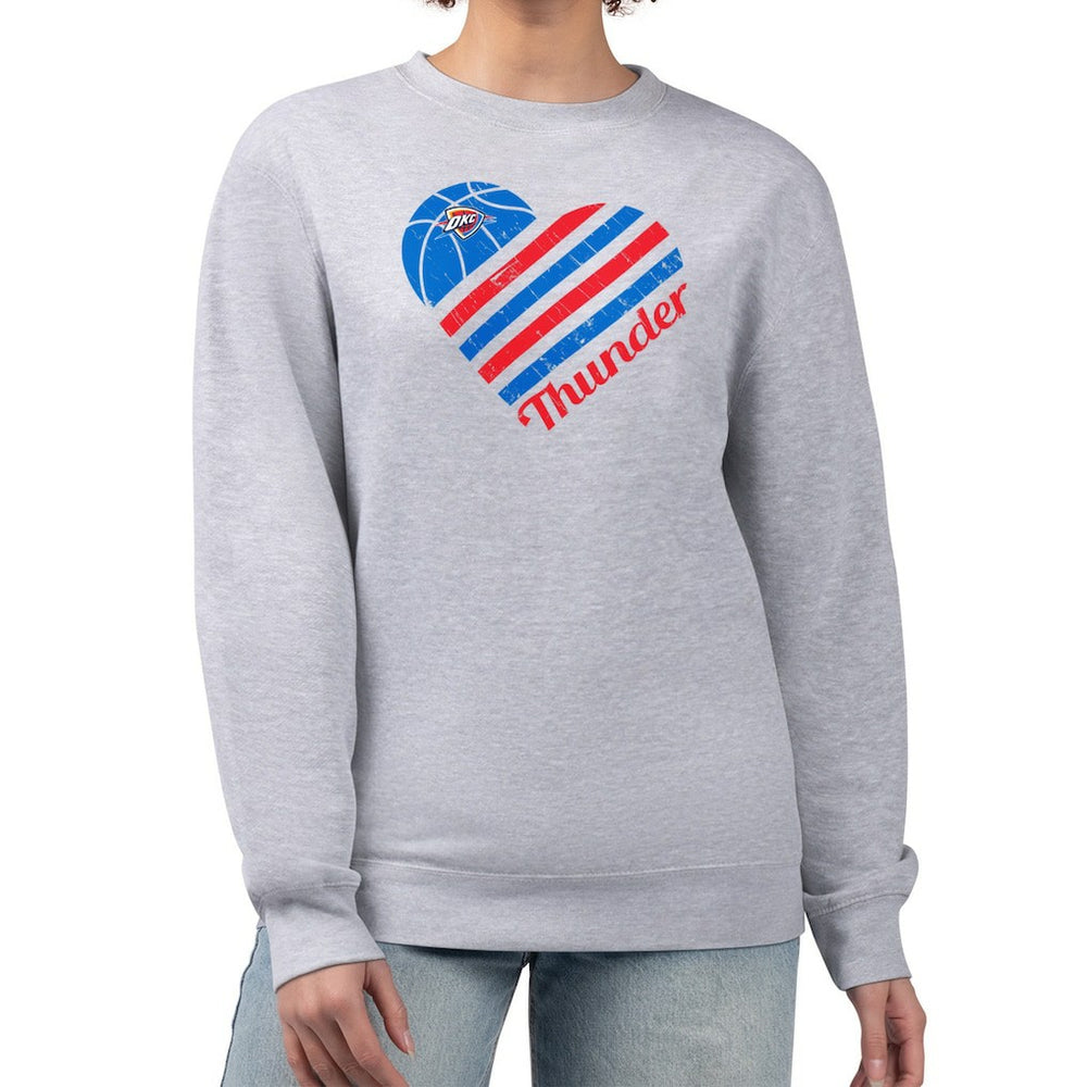 Oklahoma City Thunder G-III 4Her by Carl Banks Women's Heart Graphic Fleece Pullover Sweatshirt Discount