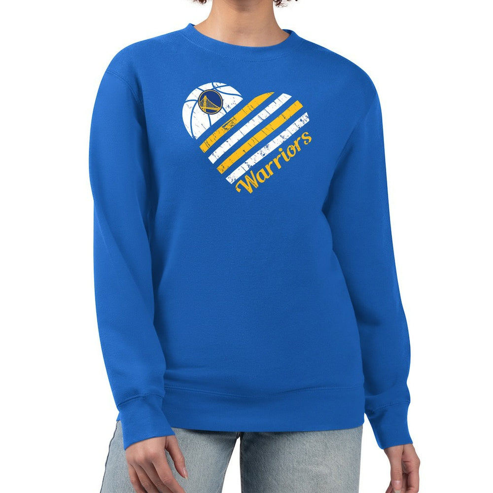 Golden State Warriors G-III 4Her by Carl Banks Women's Heart Graphic Fleece Pullover Sweatshirt sale Online