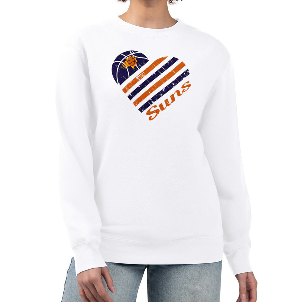 Phoenix Suns G-III 4Her by Carl Banks Women's Heart Graphic Fleece Pullover Sweatshirt Online