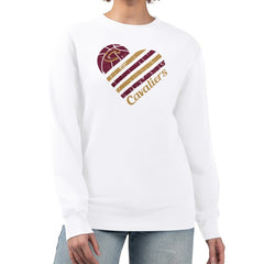 Cleveland Cavaliers G-III 4Her by Carl Banks Women's Heart Graphic Fleece Pullover Sweatshirt sale Online