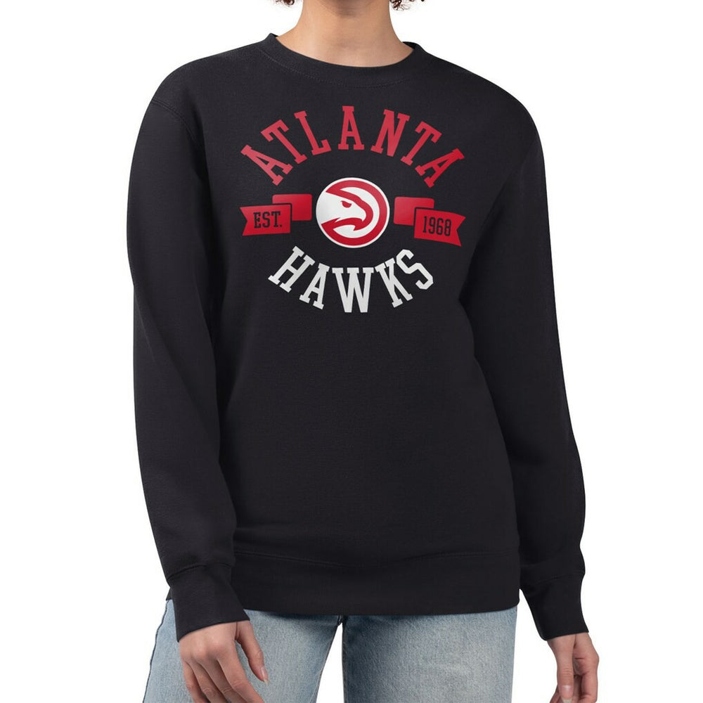 Atlanta Hawks G-III 4Her by Carl Banks Women's Large Team Logo Graphic Fleece Pullover Sweatshirt On Sale