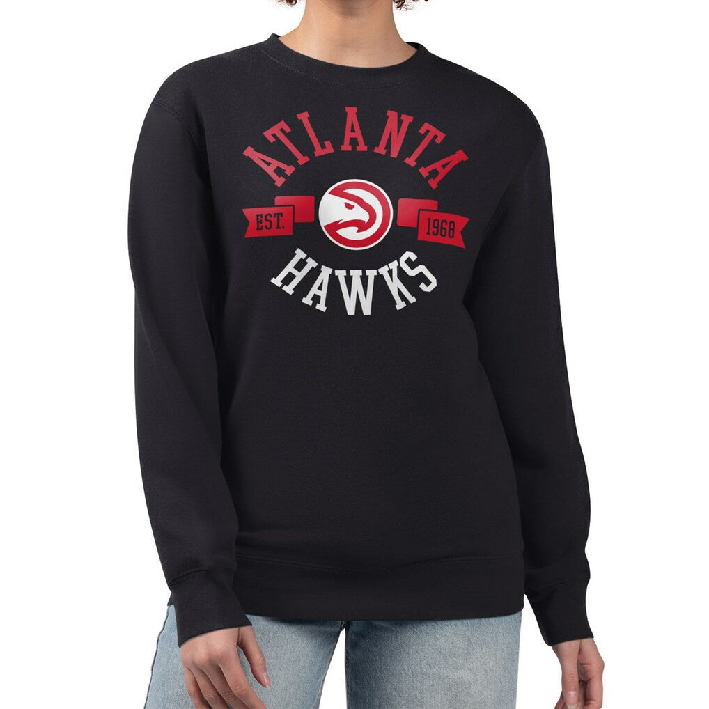 Atlanta Hawks G-III 4Her by Carl Banks Women's Large Team Logo Graphic Fleece Pullover Sweatshirt On Sale