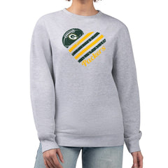 Green Bay Packers  G-III 4Her by Carl Banks Women's Heart Graphic Fleece Pullover Sweatshirt