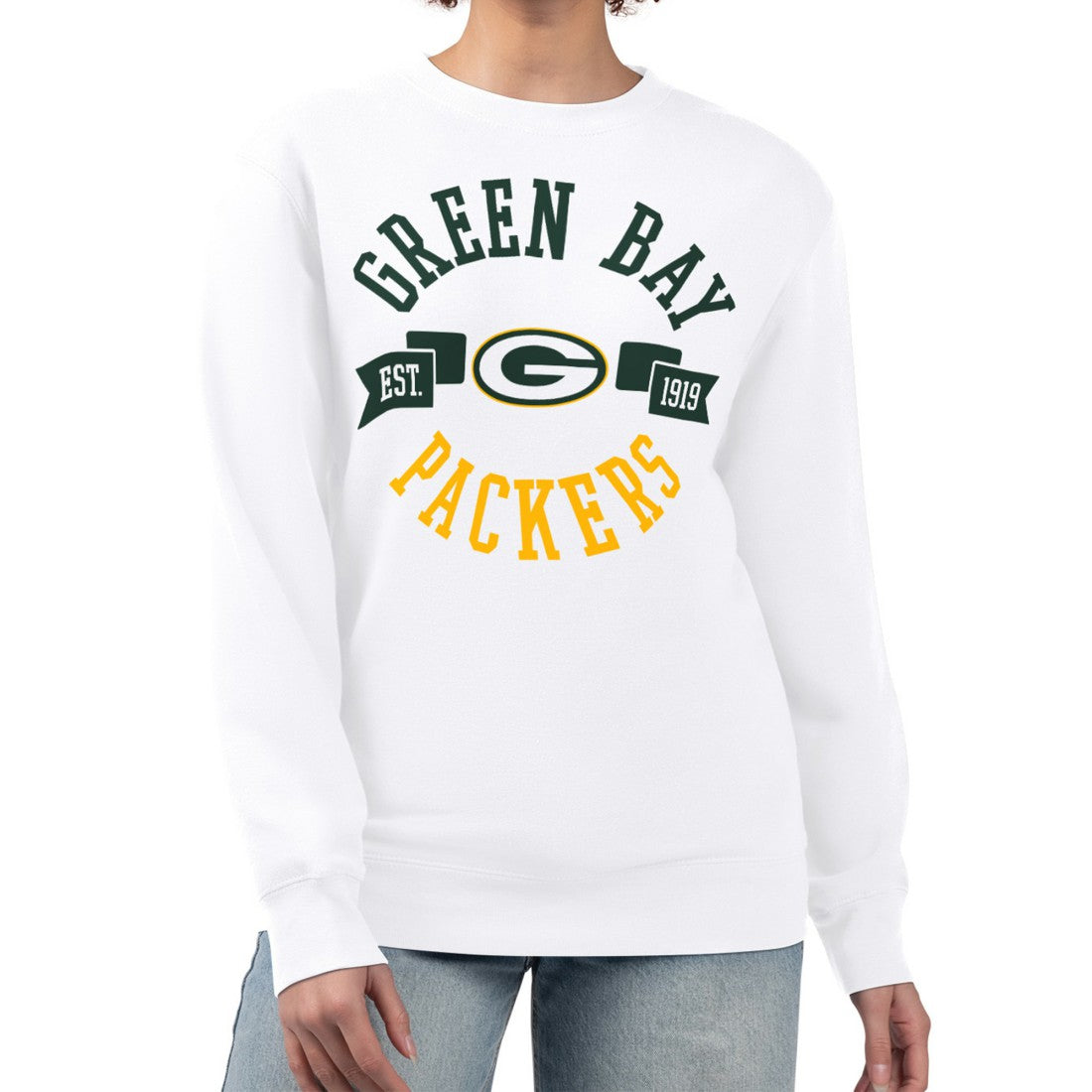 Green Bay Packers  G-III 4Her by Carl Banks Women's Large Team Graphic Fleece Pullover Sweatshirt