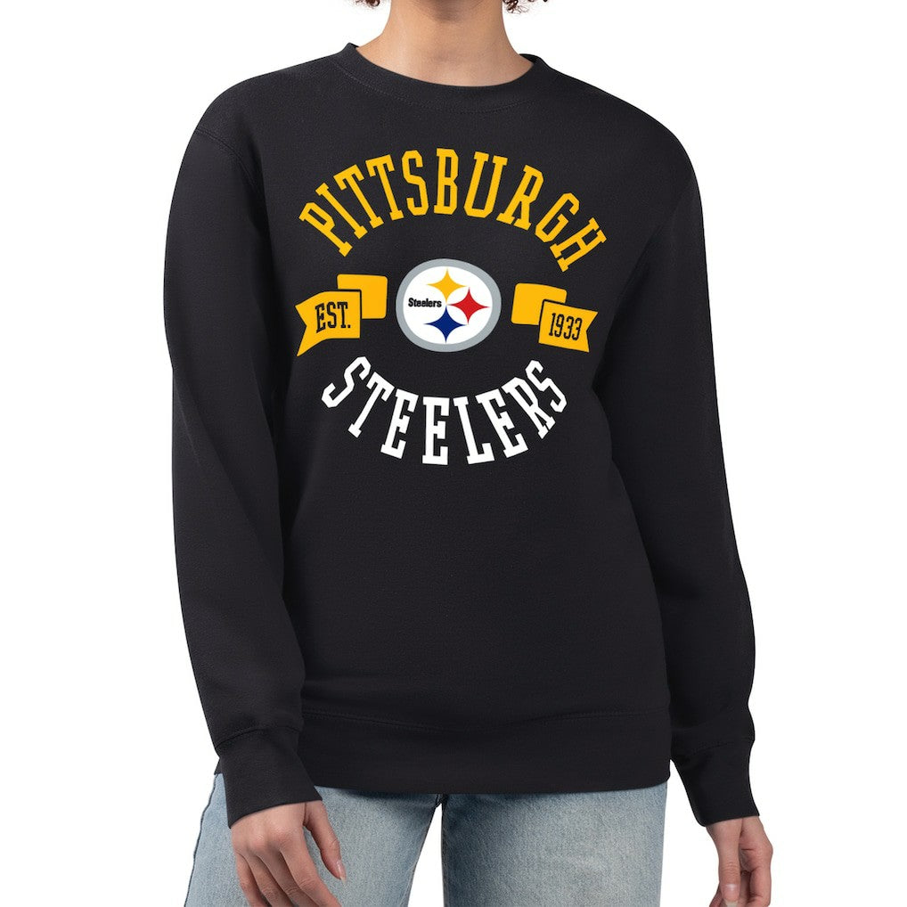 Pittsburgh Steelers  G-III 4Her by Carl Banks Women's Large Team Graphic Fleece Pullover Sweatshirt