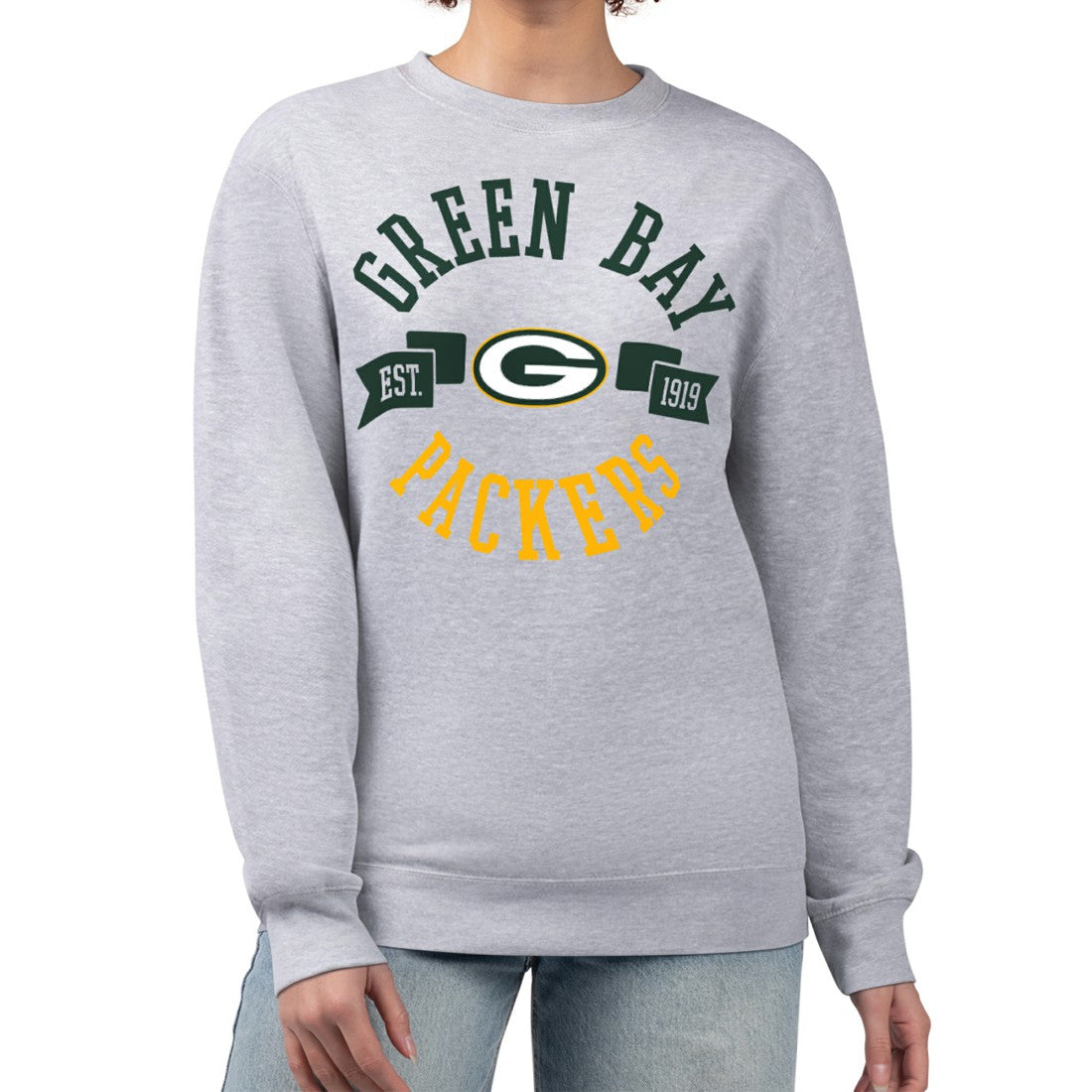 Green Bay Packers  G-III 4Her by Carl Banks Women's Large Team Graphic Fleece Pullover Sweatshirt