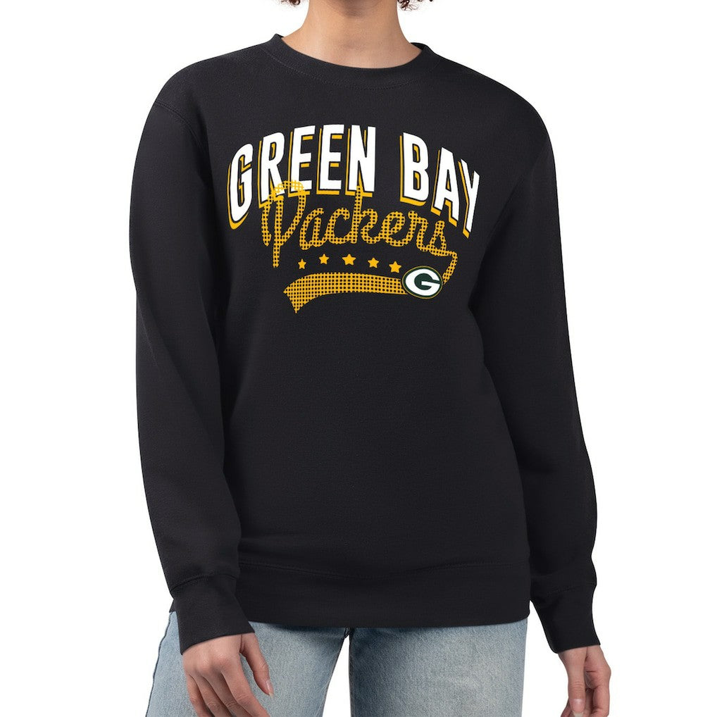 Green Bay Packers  G-III 4Her by Carl Banks Women's Filigree Logo Graphic Fleece Pullover Sweatshirt