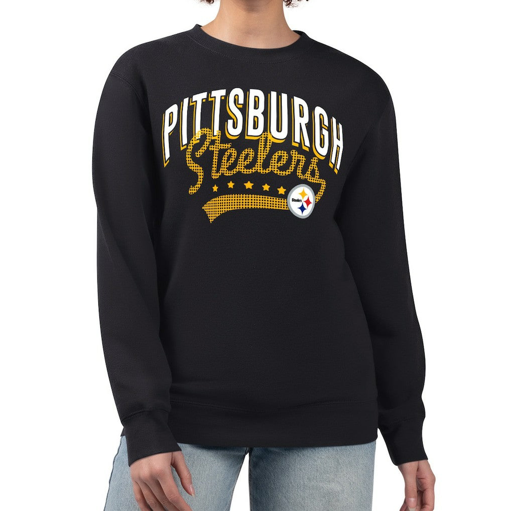 Pittsburgh Steelers  G-III 4Her by Carl Banks Women's Filigree Logo Graphic Fleece Pullover Sweatshirt