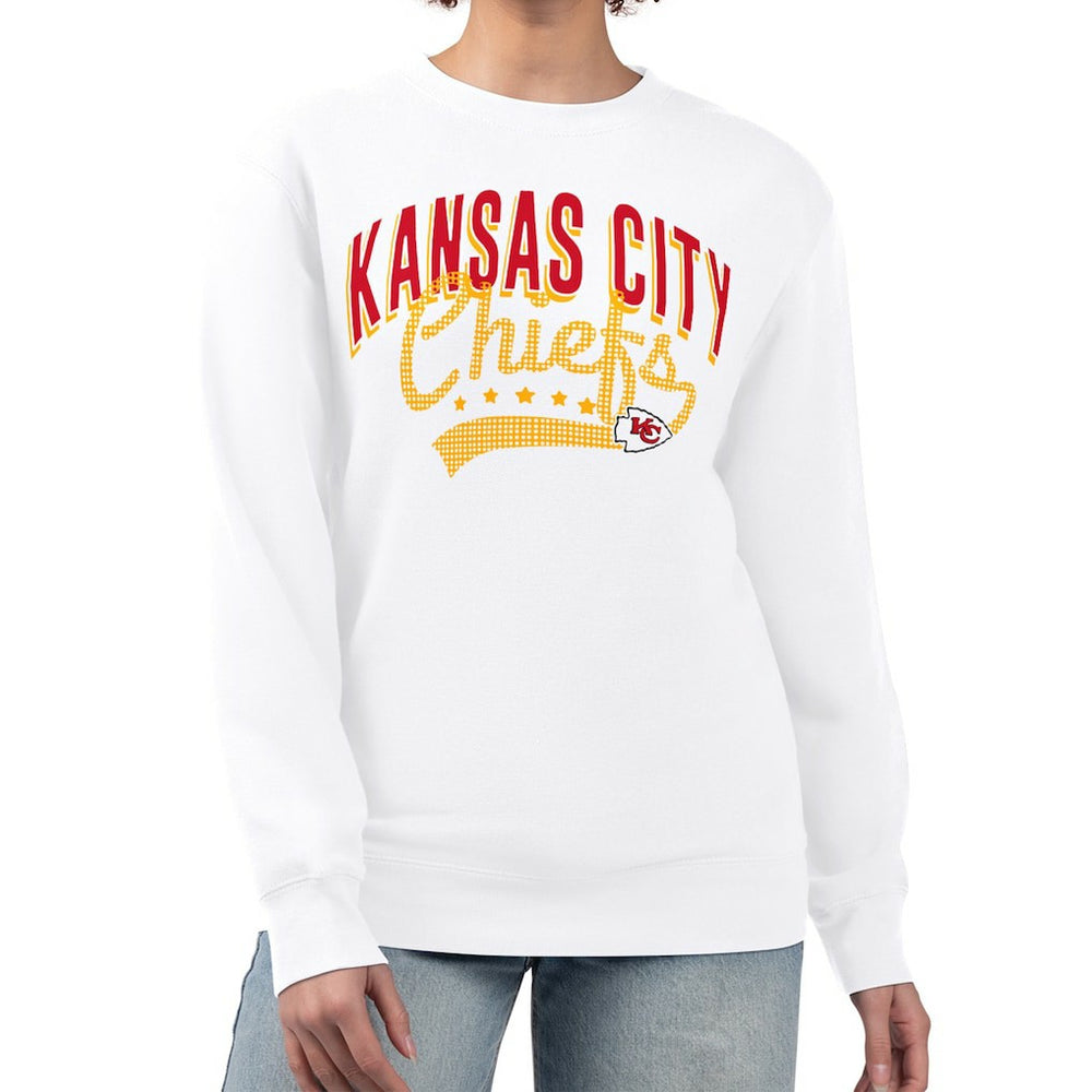 Kansas City Chiefs  G-III 4Her by Carl Banks Women's Filigree Logo Graphic Fleece Pullover Sweatshirt
