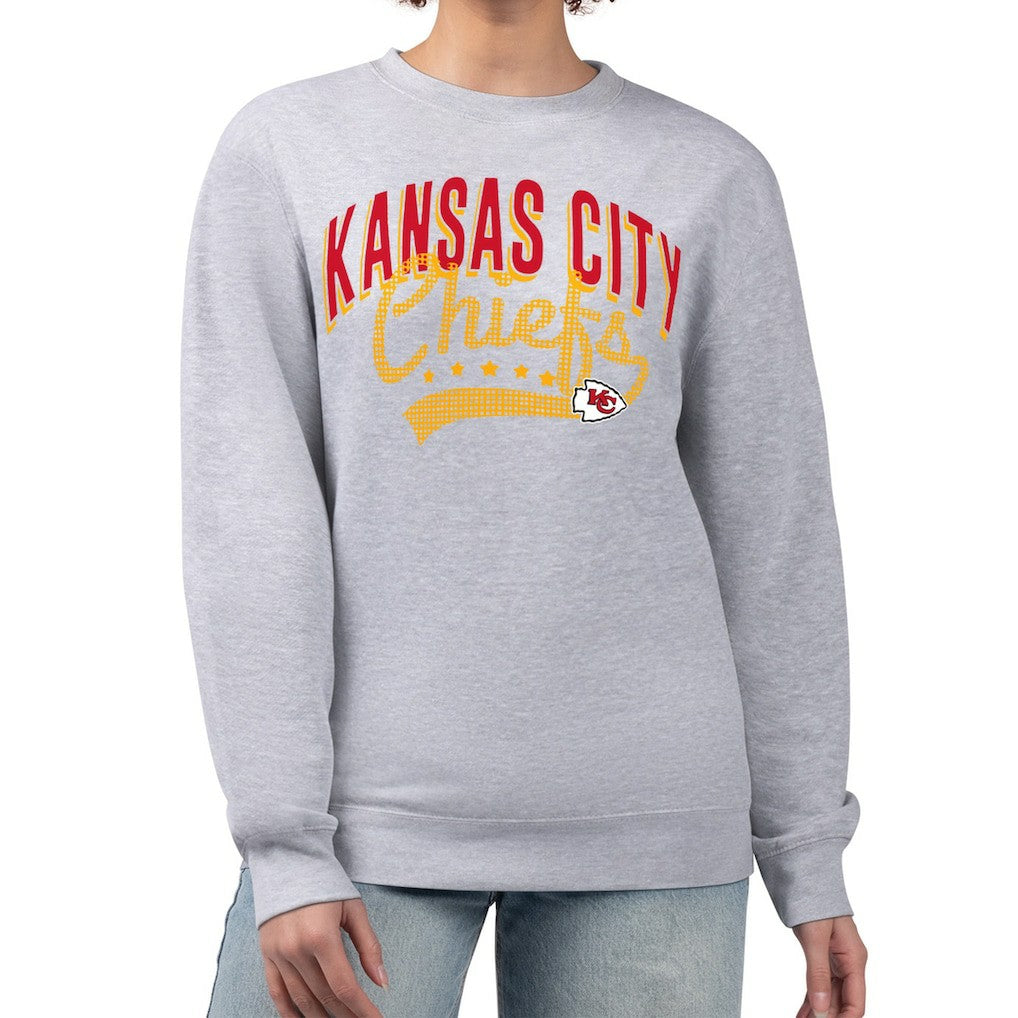 Kansas City Chiefs  G-III 4Her by Carl Banks Women's Filigree Logo Graphic Fleece Pullover Sweatshirt