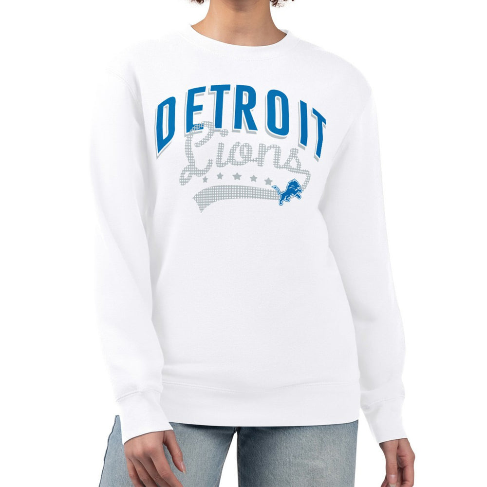 Detroit Lions  G-III 4Her by Carl Banks Women's Filigree Logo Graphic Fleece Pullover Sweatshirt