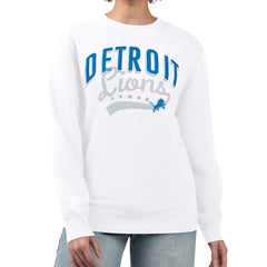 Detroit Lions  G-III 4Her by Carl Banks Women's Filigree Logo Graphic Fleece Pullover Sweatshirt