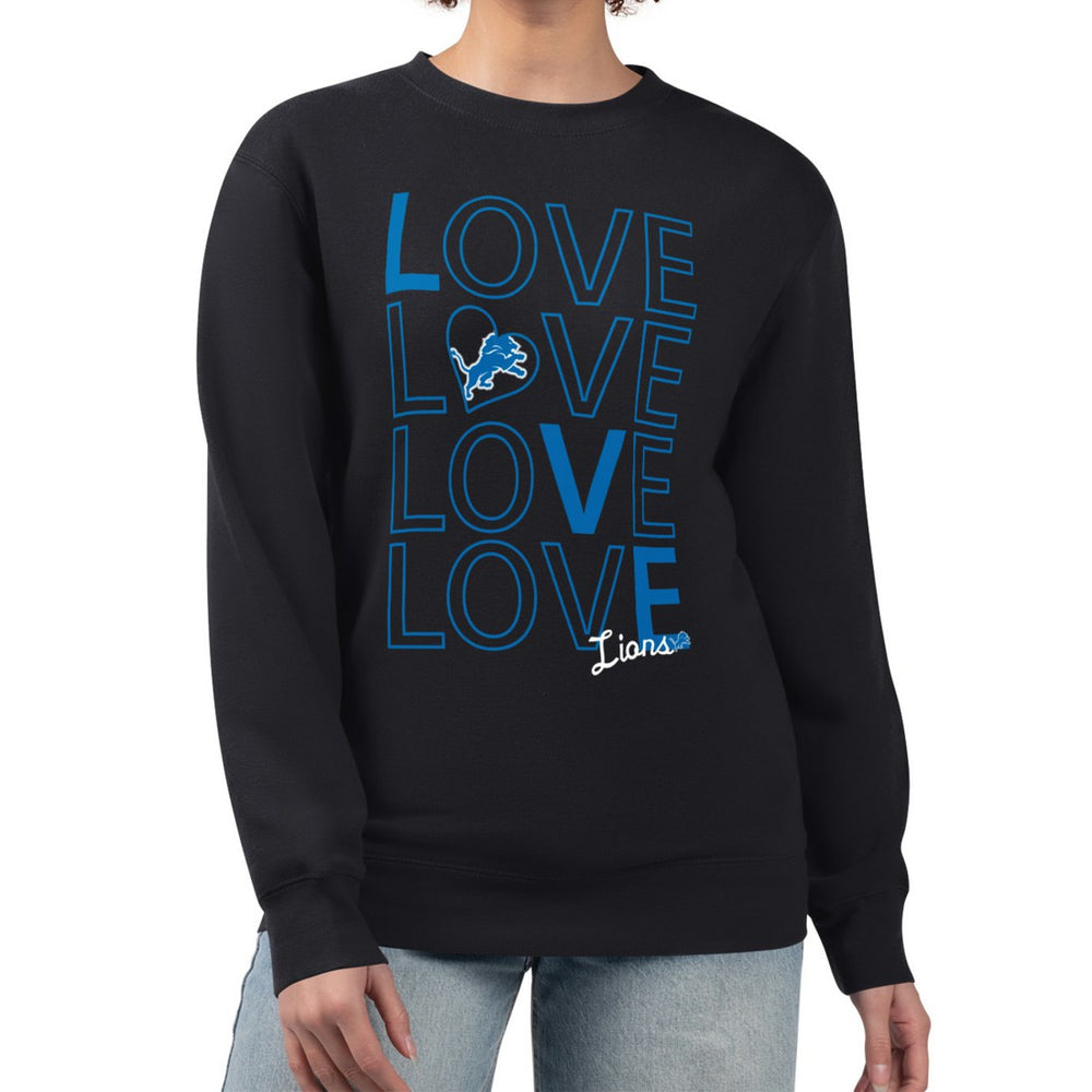 Detroit Lions  G-III 4Her by Carl Banks Women's Lots of Love Graphic Fleece Pullover Sweatshirt